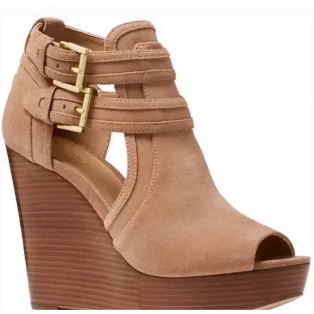 Michael Kors Blaze Suede Wedge Sandals